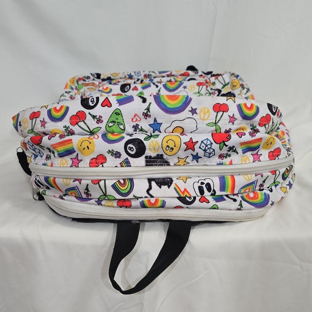 JanSport Big Student Backpack Multicolor Doodle Print Zip School Bag - Picture 7 of 11